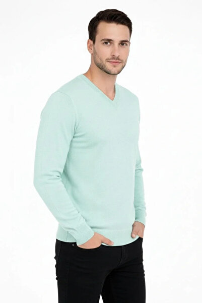 BLACK MODBLACK Men's V-Neck Knitwear Sweater Soft Textured Cotton Thin Woven,...