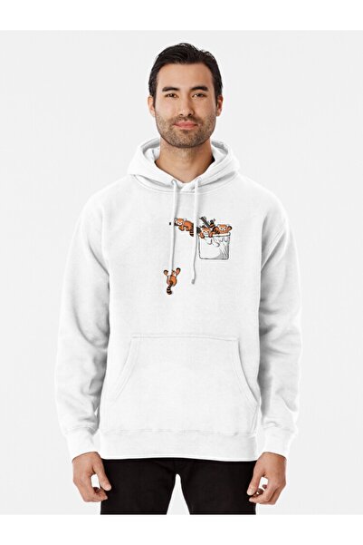 Gadali Мъжки - Дамски Оверсайз с джобни детайли Червена панда с мотив Свита с...