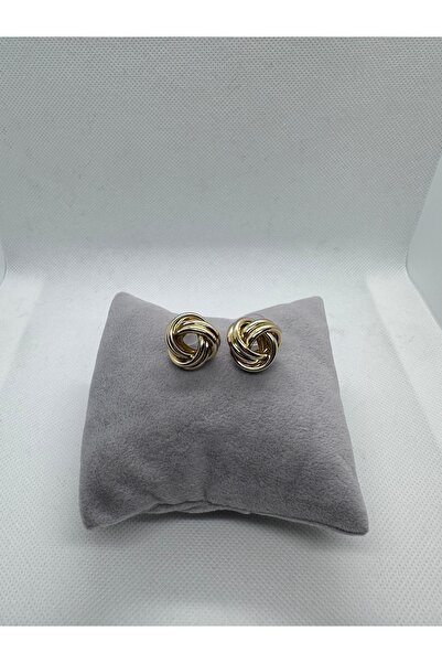 Bade Jewelry Vip Gold Modern Mini Düğüm Küpe