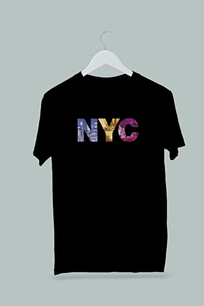 Machi Makiteks Women Men Unisex Adult New York City Nyc Printed Cotton Black Tshirt