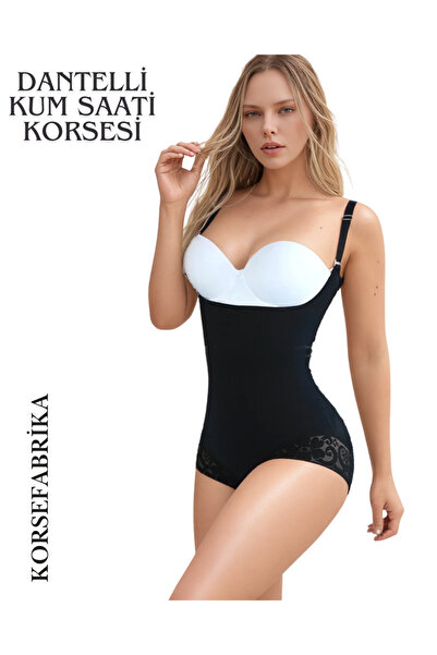 korsefabrika trend mood store Lace Hourglass Look Instant Slimming Size 2 Underwear with Straps Underbust Women's Corset