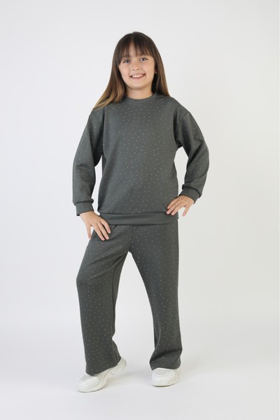 ERDEM KIDS Комплект за момичета с камъни Комплект за ежедневно носене с удобн...