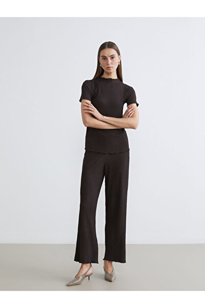 LC Waikiki Creați-vă stilul cu UZG Store Pantaloni maro cu talie elastică tex...