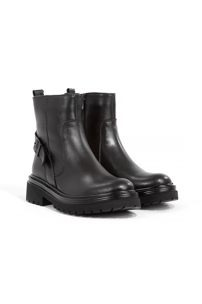 Rella Shoes Genuine Leather Black Skin Casual Stylish Comfortable Women's Boo...