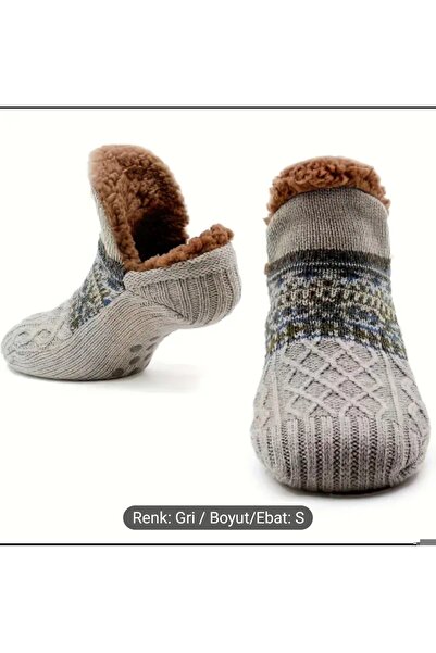 ORGANICYOU Wuxi 1 Pair Men&Women Fluffy Slippers, Warm and Comfortable Urban Hat-Soled Non-Slip Unisex (S)