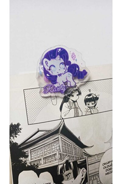 Atölye Moonlit My Little Pony Rarity Akrilik Kitap Ayracı Ataş Not Tutucu