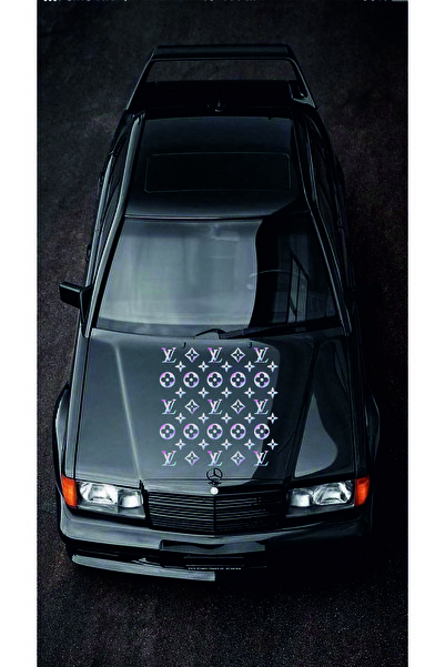 sticker LV 25x25 Cm Folyo Kesim Evrensel Desen Kaplama Siyah Araba - Motor - ...