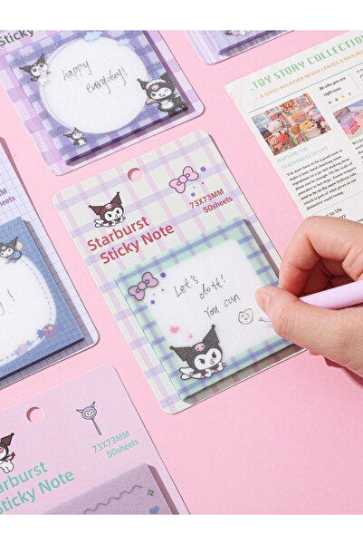 ÖZ OFİS Kuromi Temalı Şeffaf Yapışkanlı Postit 50 Yaprak Tekli