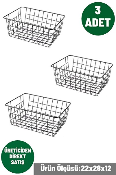 CocoVia 3 ADET Çok Amaçlı Sepet Organizer Banyo Düzenleyici Kiler Mutfak Orga...