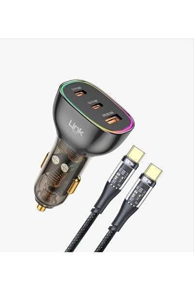 Linktech C508 80w 2xpd 30 20w Usb Araç Içi Type-c Şarj Aleti