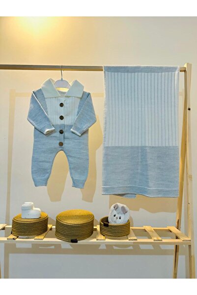 Yesda Bebe Yeni Doğan -Triko Bebek Tulum Battaniye Seti – Yenidoğan Örgü Bebe...