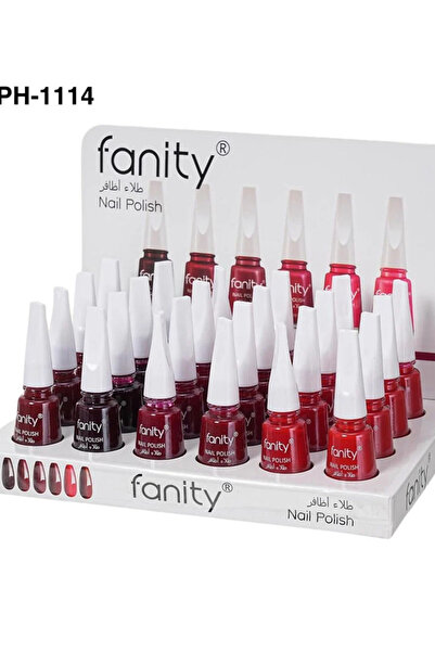 fanity طلاء اظافر غطاء ابيض ملون 24 حبة