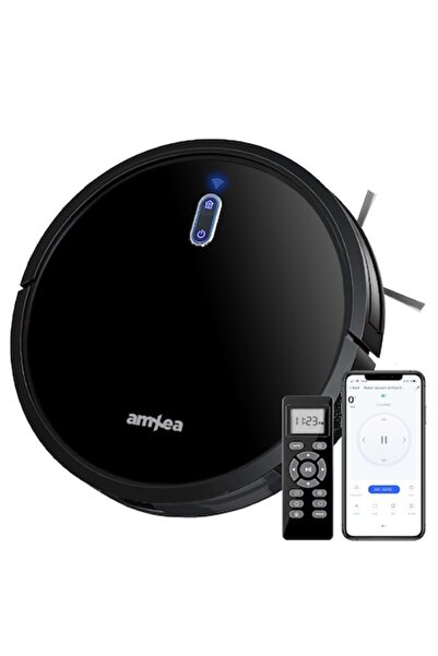 amXea Robot vacuum cleaner D362 Black, Wi-Fi, multi-surface, wet/dry cleaning...