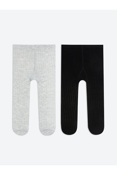 LC Waikiki Quality Parts from Çelebi Store Ribbed Baby Boy Pantyhose 2-Pack