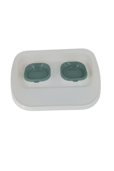 chittoshop Siperli Çift Hazneli Mama ve Su Kabı – 2×330 ml Çıkarılabilir Yıka...