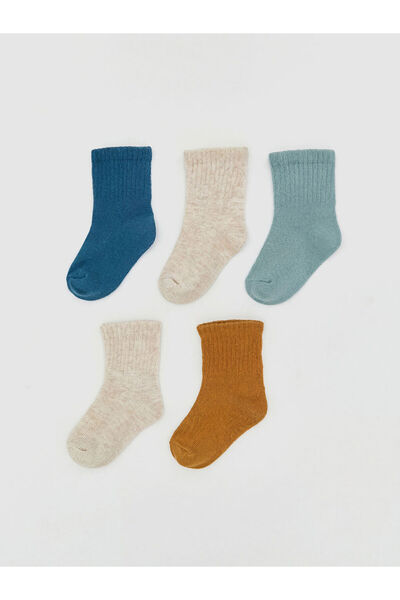 LC Waikiki Rmz Gi̇yi̇m Farkiyla Classic Boys' Socks 5-Pack