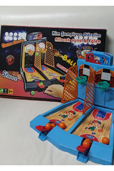 NURDAY Mini Basketbol Oyunu Çift Potalı Masaüstü Basket Seti Çocuk Oyuncağı E...