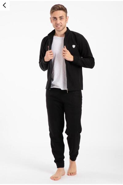 İpek Men's Long Sleeve Front Zipper Fleece Tracksuit Set