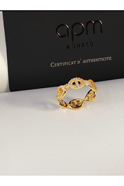 Genevcorner Gold-plated chain ring – luxurious design with certificate of authenticity