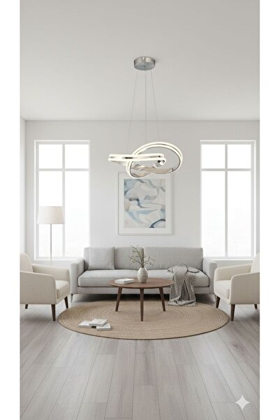 IŞILTI ÇİFT YOLLU LEDLİ SARKIT AVİZE