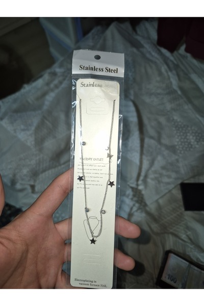 staınless steel Yıldız kolye
