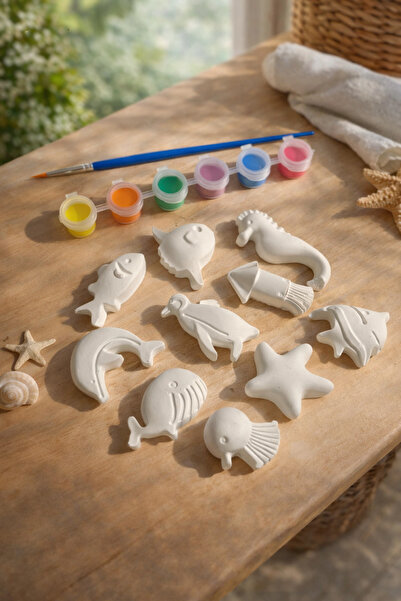 Sisay Home Çocuklar İçin Deniz Temalı Boyama Seti – Fırça ve Boyalar Dahil | ...