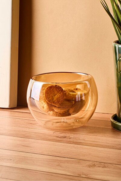 Perotti Cidar Amber Double Wall Bowl 300 ml Decorative Ergonomic Presentation Organizer