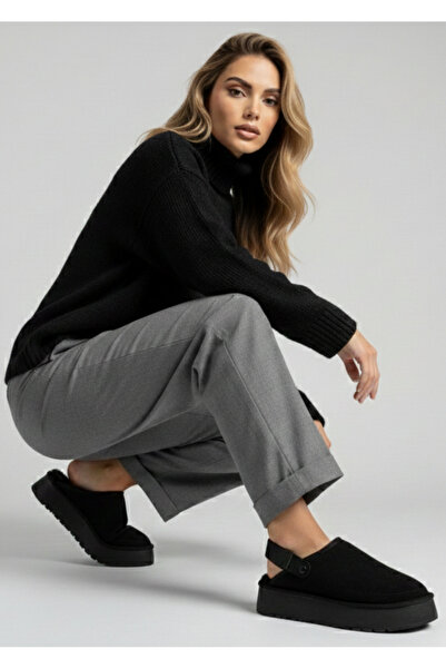 Famele's ®   I Wodonga Uggysy Women's Embroidery Detailed Fur-Lined Slippers ...