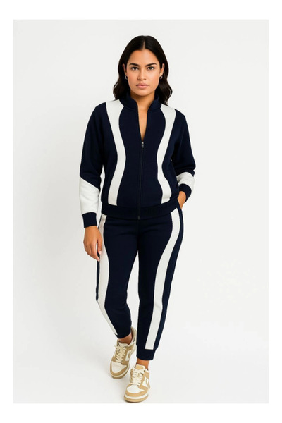 byasafkids Premium two-piece tracksuit set - stand-up collar zip-up sweatshir...