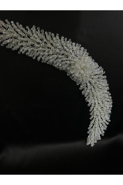 Bridal Luxe Tiare Model Stone Bridal Hair Accessory Hair Clip