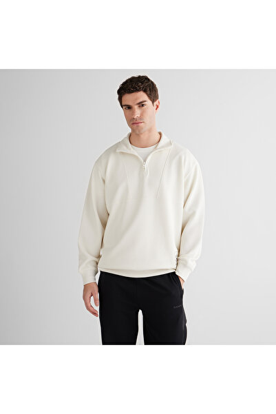 Gant Erkek Krem Relaxed Fit Kapüşonlu Sweatshirt