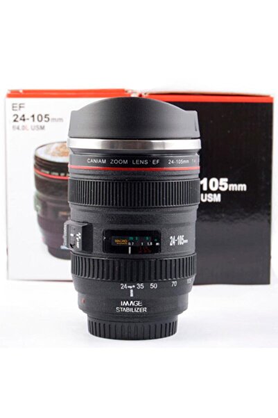 direkstoktan كوب ترمس بمظهر عدسة الكاميرا