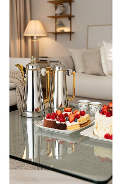 Generic 1 liter tea and coffee thermos set