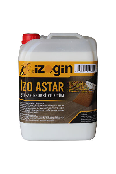 izogin Izo-Astar Bitüm Membran ve Sıvıcam,epoksi Şeffaf Astar (20 Metrekare I...