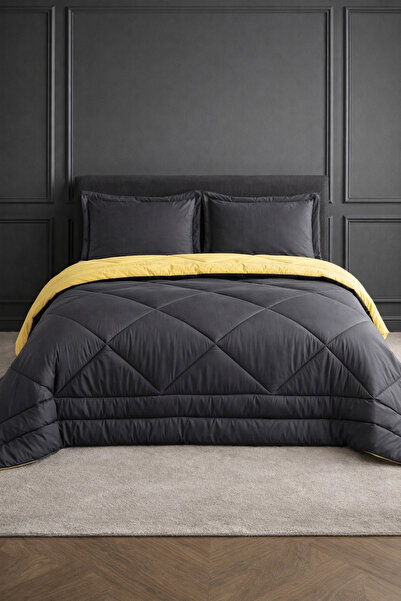 POMELO HOME Çift Taraflı %100 Pamuk Yorgan Takımı Çarşaf ve 1 Yastık Kılıflı ...