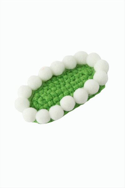 FREEDOM STOREE Οβάλ κεντημένη πλεκτή πόρπη με κουμπί