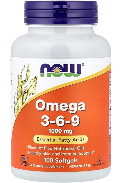 Now Foods Omega 3-6-9, 1,000 mg, 100 Softgel