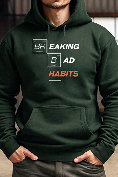 CLASSY.MODA Unisex 3 Thread K Hooded Motivational Writing with Kangaroo Pocket B Printed O Oversized Sweatshirt