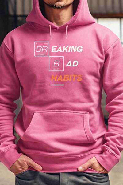 CLASSY.MODA Unisex 3 Thread K Hooded Motivational Writing with Kangaroo Pocket B Printed O Oversized Sweatshirt