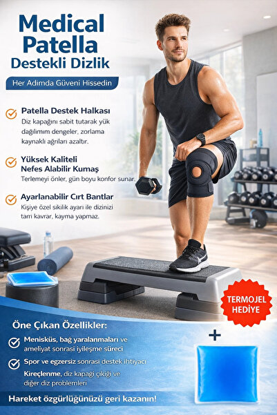 byzm Patella Destek Halkalı Nefes Alabilir Dizlik Menisküs Günlük Kullanım ve...