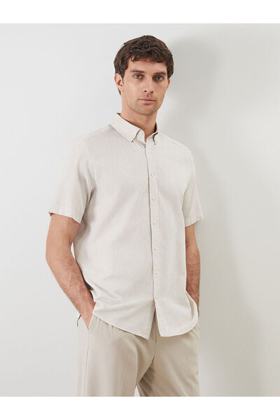 LC Waikiki Ανδρικό πουκάμισο Regular Fit Linen Blend