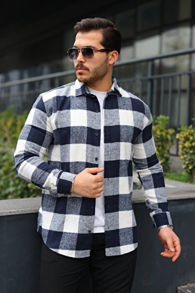 buğrahayalin Men's Plaid Patterned Lumberjack Shirt