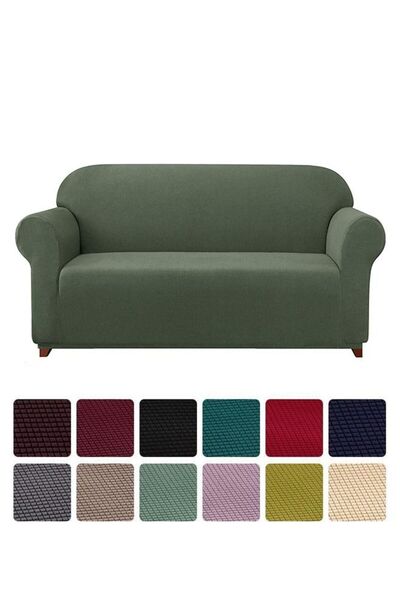 Arabest Two Seater Exquisitely Full Coverage Sofa Cover Green 145-185cm