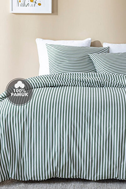 Cote Blanc Stripe 100% бавовняний односпальний комплект постільної білизни