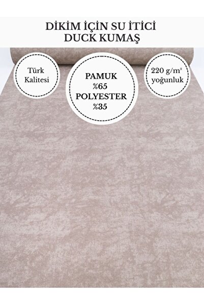 FabricMarket Mermer Efektli Su İtici Duck Kumaş | 220 g/m² | %65 Pamuk %35 Po...