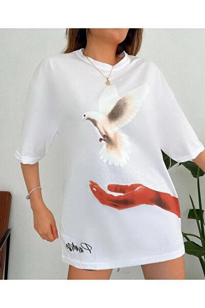 BLACK MODBLACK Women's Digital Printed T-Shirt - White