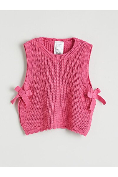 LC Waikiki Lcw Kids Crew Neck Bow Detail Girls' Sweater
