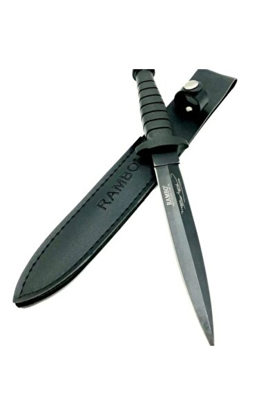 OEM Cuțit de vânătoare Rambo, mâner de cauciuc, 31 cm