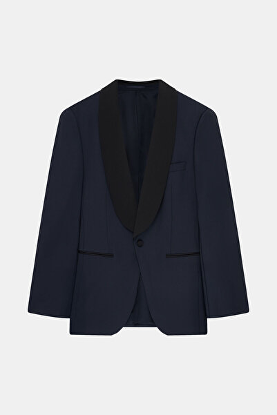 W Collection LACİVERT ŞAL YAKA DÜĞMELİ SMOKİN CEKET