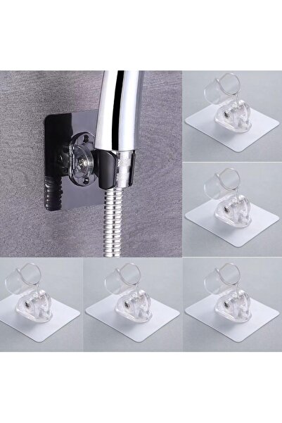 Zalcoon 6 Pcs Strong Adhesive and Waterproof Shower Head Holder (White)